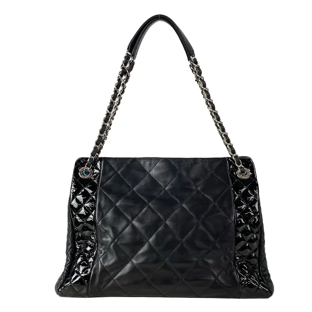 Chanel Matelasse Tote Bag Patent Leather Lambskin